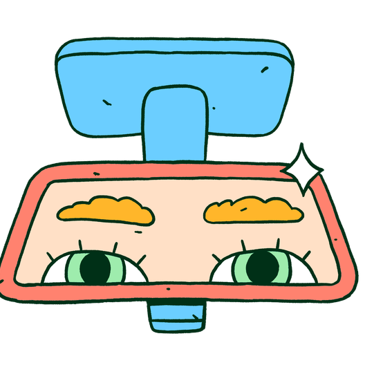 Fjellinjen Illustration Mirror